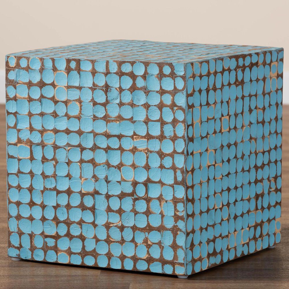 Baxton Studio Janella End Table in Sky Blue, , large
