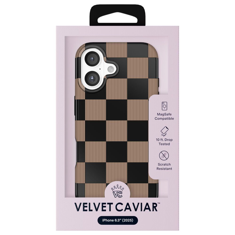 Velvet Caviar MagSafe Case For Apple iPhone 17 in Mocha Vibe Checkered, , large