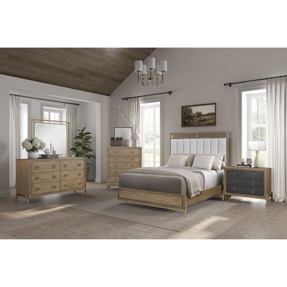 Sterling Timber Elure Wood and Metal Dresser Mirror in Latte, , large