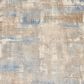 Nourison Rush 8" Round Blue and Beige Area Rug, , large