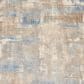 Nourison Rush 8" Round Blue and Beige Area Rug, , large