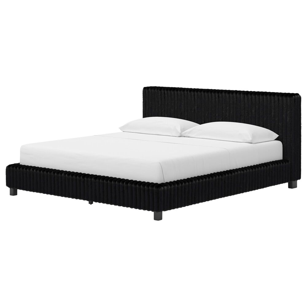 Ashley Zuraleus California King Upholstered Platform Bed in Black, , large