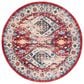 Safavieh Riviera RIV157 6"7" Round Red and Blue Area Rug, , large