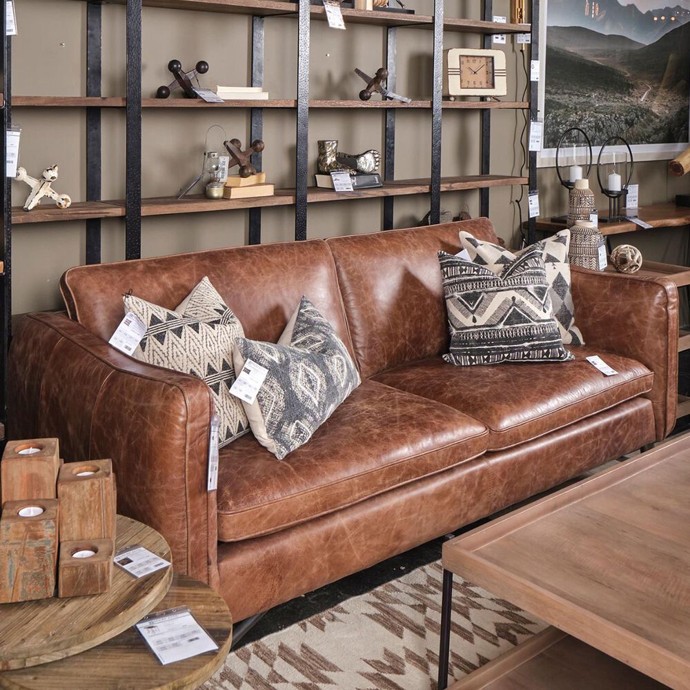 Mercana Cobain I Leather Sofa in Brown, , large