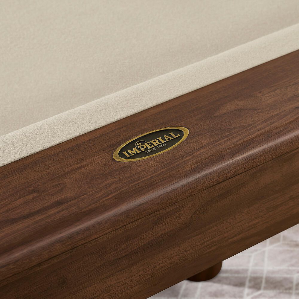 Imperial Ashford 8' Pool Table in Dark Walnut Finish and Khaki Felt Cloth , , large