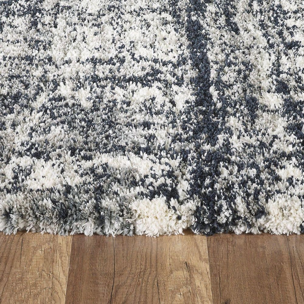 Central Oriental Natick Blyana 7&#39;10&quot; x 9&#39;10&quot; White and Blue Area Rug, , large