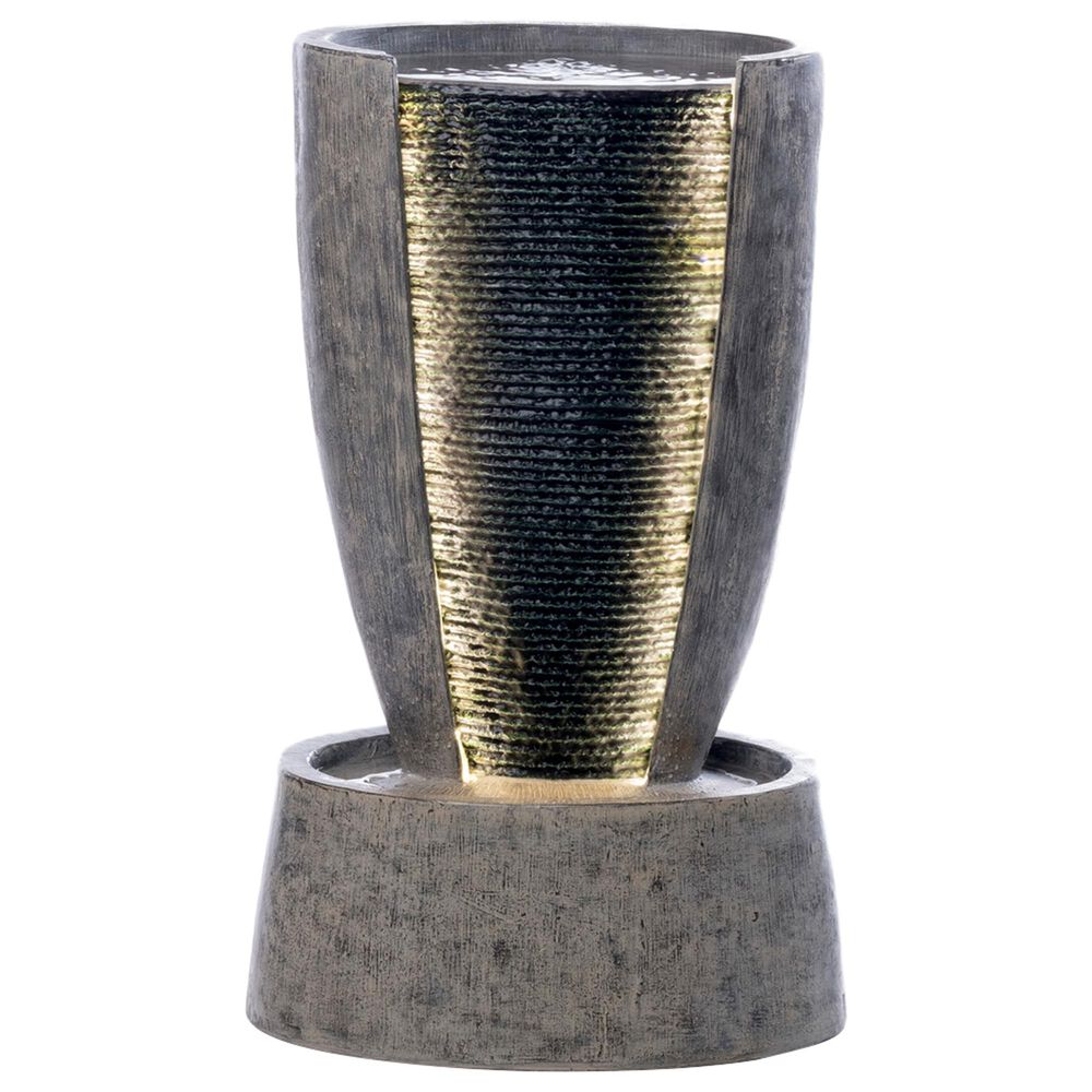 Alfresco Home Quietude Resin Fountain with LED Light and Pump, , large