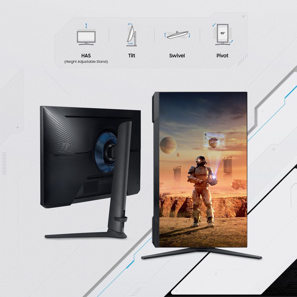 Samsung 27&quot; Odyssey AMD FreeSync Premium Gaming Monitor in Black, , large