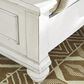 Ashley Kanwyn 4-Piece Cal King Upholstered Bed Set in Whitewash, , large