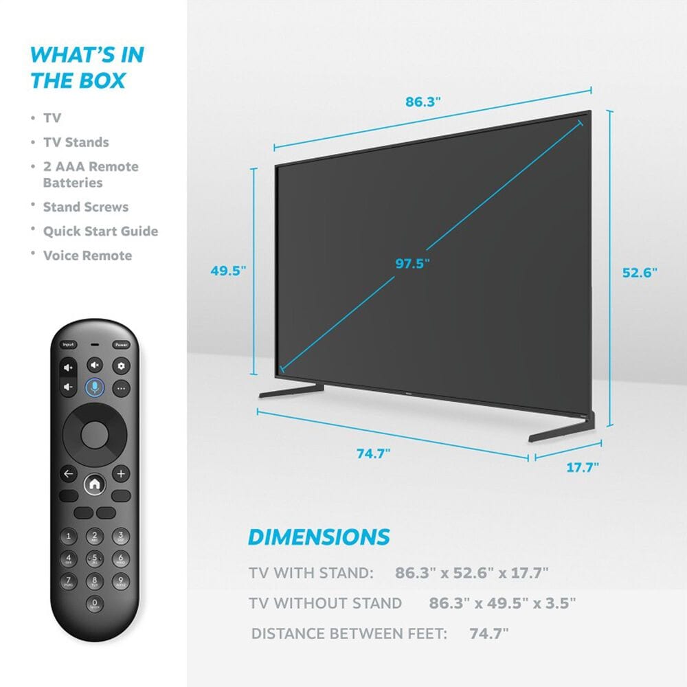 Element 98 4K UHD HDR Xumo Smart TV, , large