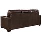 Ashley Santorine Stationary Sofa and Loveseat Set in Dark Brown, , large