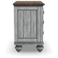 Flexsteel Plymouth 3 Drawer Nightstand in Distressed Gray and White, , large