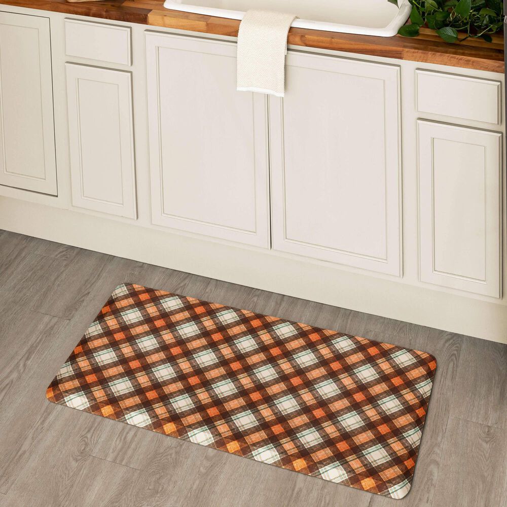 Mohawk Dri-Pro Deluxe Harvest Chalk Plaid 1&#39;8&quot; x 3&#39;6&quot; Multicolor Area Rug, , large
