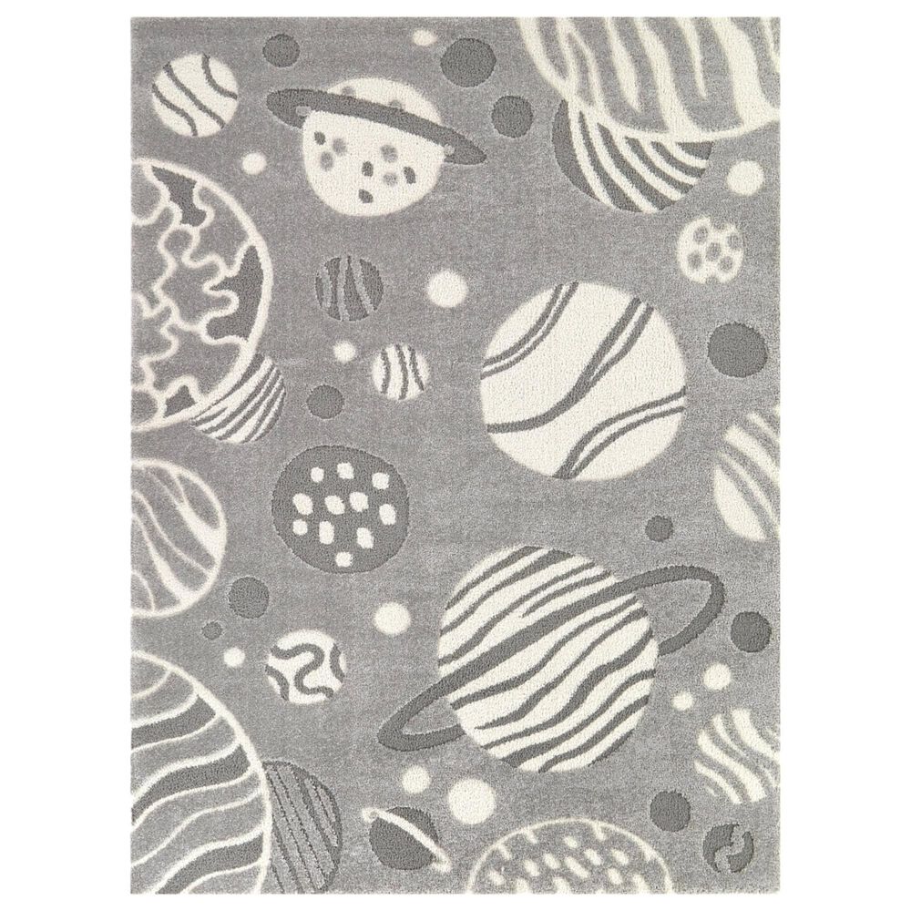 Balta Rugs Castoldi Space Planets 5"3" x 7" Grey Kids Area Rug, , large
