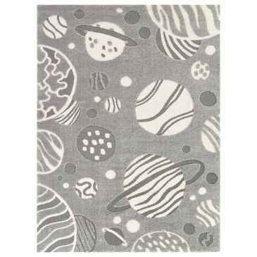 Balta Rugs Castoldi Space Planets 5"3" x 7" Grey Kids Area Rug, , large