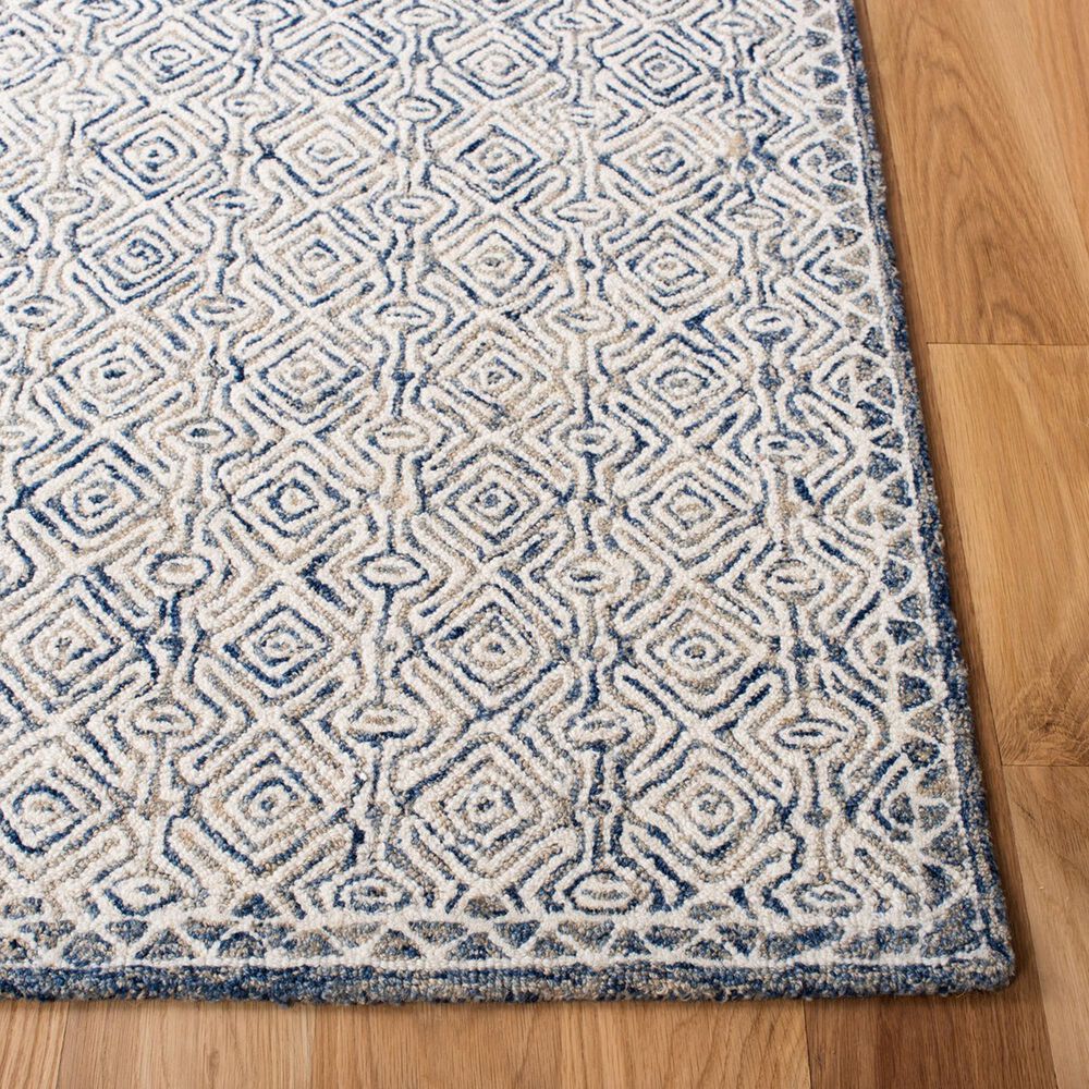 Safavieh Micro-Loop MLP526N 10&#39; x 14&#39; Navy and Ivory Area Rug, , large