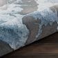 Nourison Prismatic PRS14 3"9" x 5"9" Grey and Slate Area Rug, , large