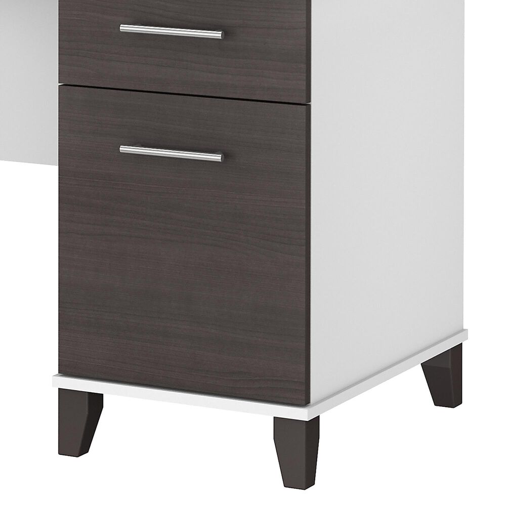 Bush Somerset 3 Piece Office Desk Set in Storm Gray/White, , large