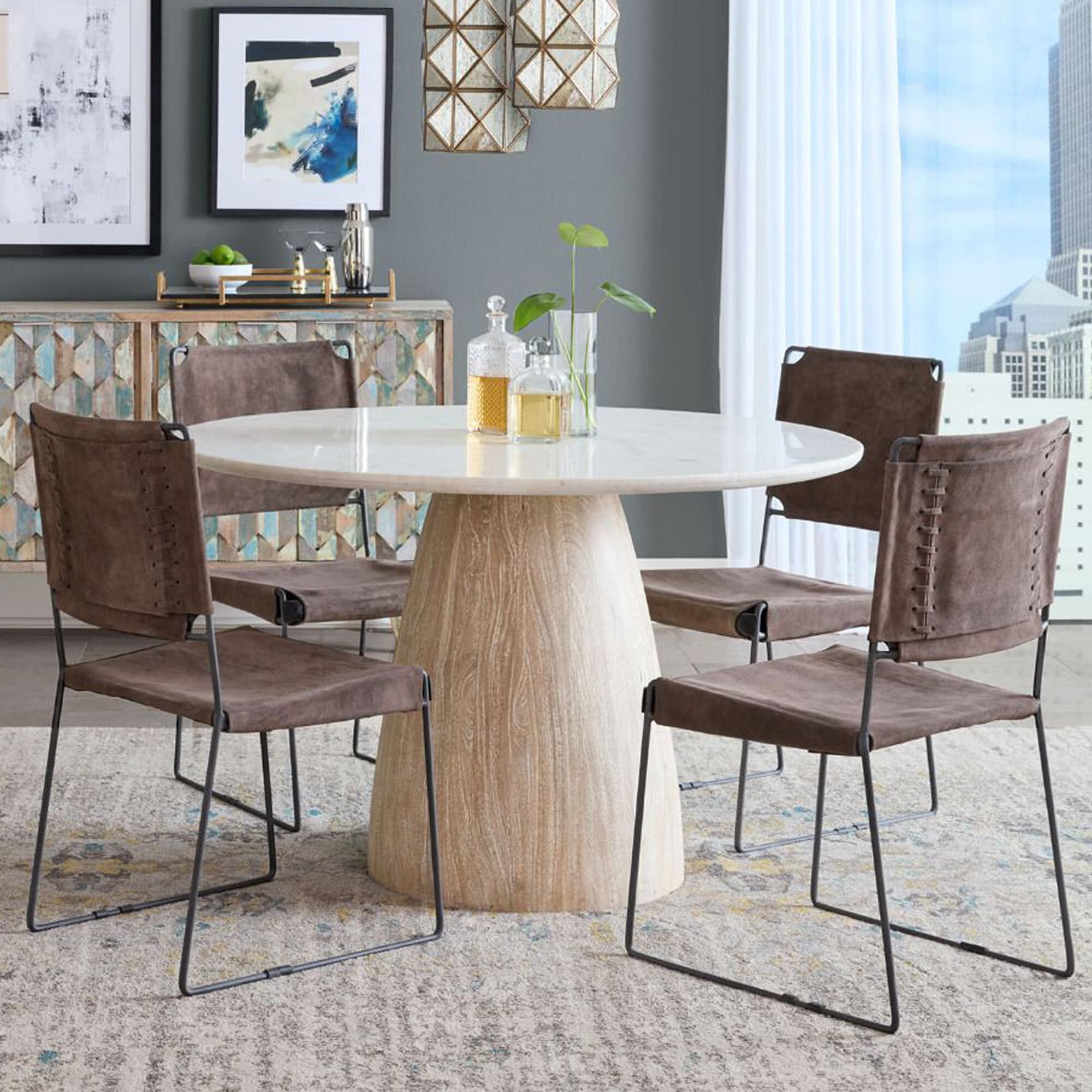 Home Trends Design Palm Springs and New York 5 Piece Dining Set