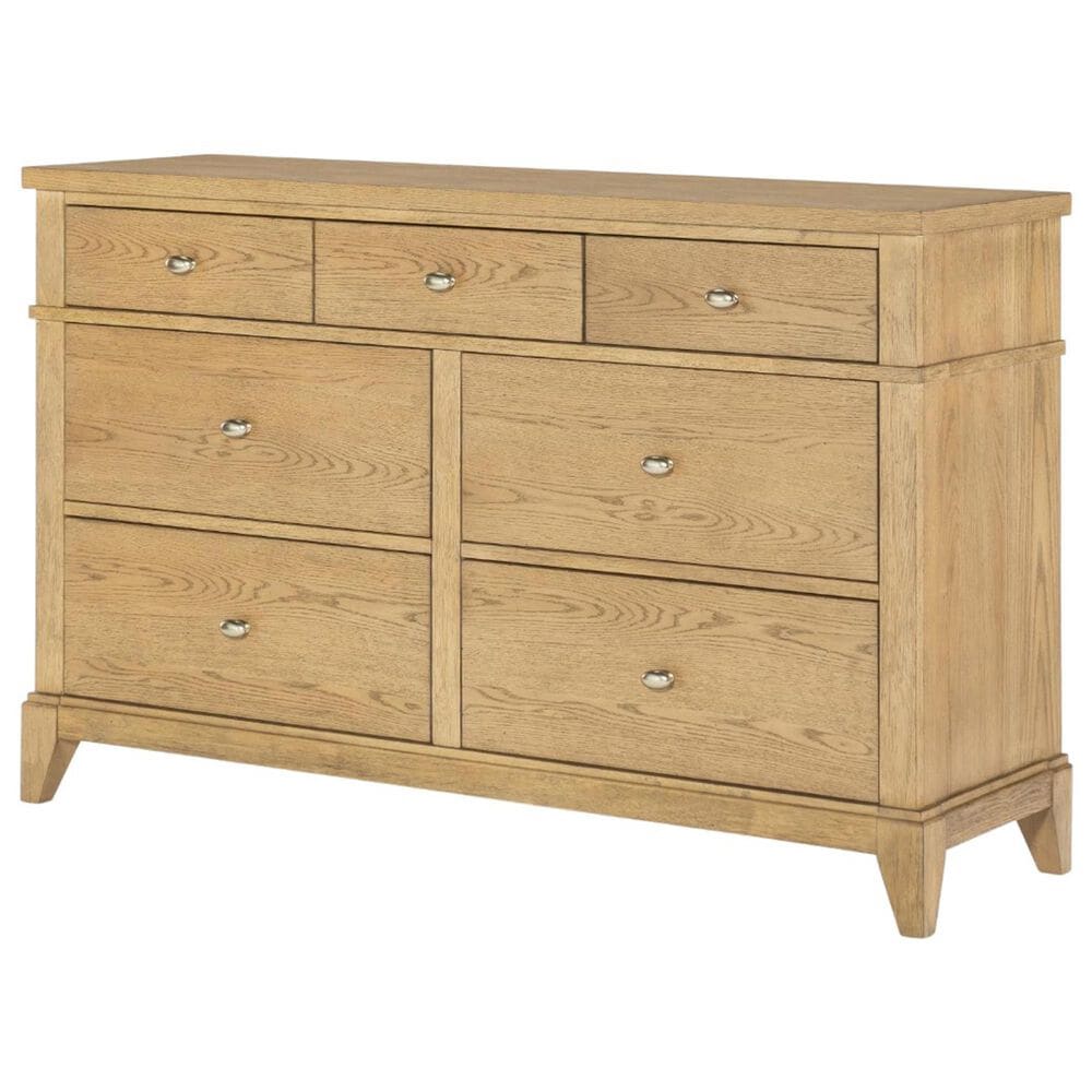 St Claire Home Today's Traditions 7 Drawer Dresser and Mirror in Natural Hickory, , large
