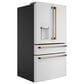 Cafe 27.8 Cu. Ft. Capacity 4-Door Smart French Door Refrigerator in Matte White, , large