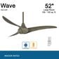 Minka-Aire Wave 52" Ceiling Fan in Driftwood, , large