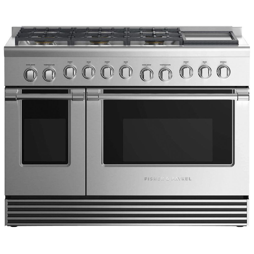 Fisher and Paykel 48" Professional Natural Gas Range with 6-Burner in Stainless Steel, , large