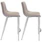 Zuo Modern Magnus Counter Stool in Gray and Silver (Set of 2), , large