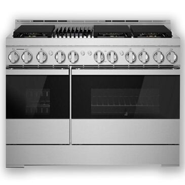 Jenn-Air 48" Gas Professional Range with Infrared Grill in Black Glass, , large