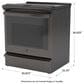 GE Profile 30" Smart Slide-In Electric Rang in Black Stainless Steel, , large
