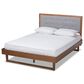 Baxton Studio Viviana King Platform Bed in Gray/Walnut, , large
