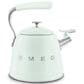 SMEG 2.3L 50"s Style Stovetop Whistling Kettle in Pastel Green, , large