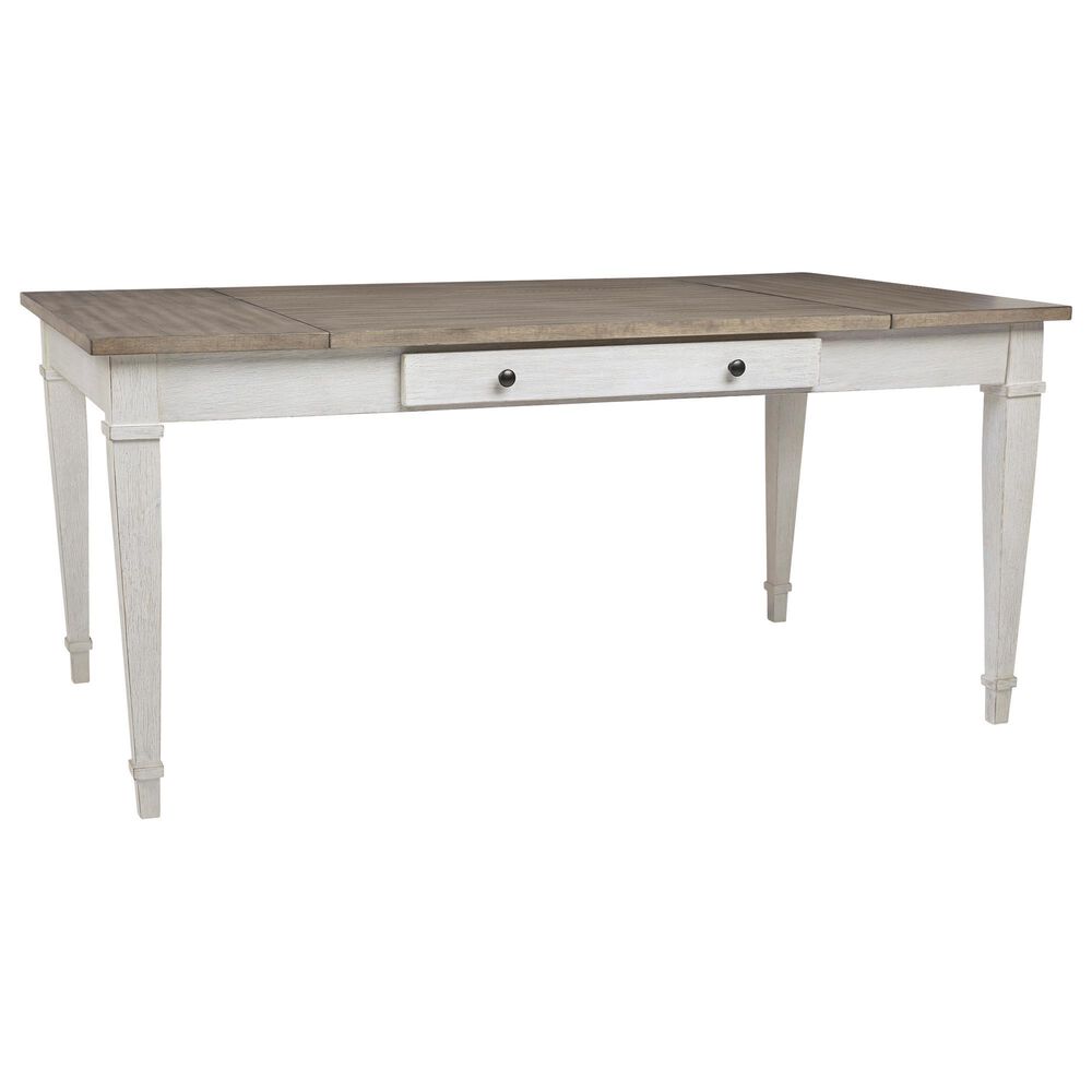 Ashley Skempton Dining Table in White and Light Brown - Table Only, , large