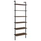Coaster Owens 6-Shelf Wall Bookcase in Walnut and Black, , large