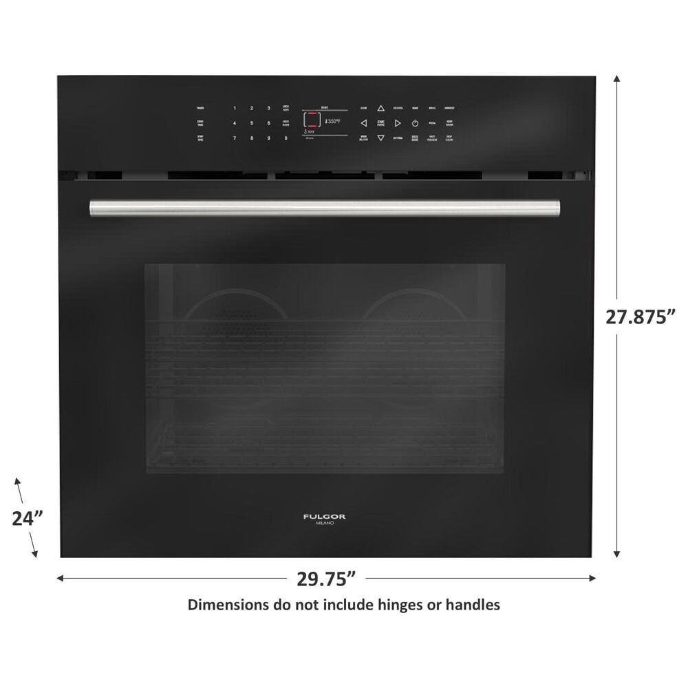 Fulgor Milano 30&quot; Touch Control Single Wall Oven in Black, , large