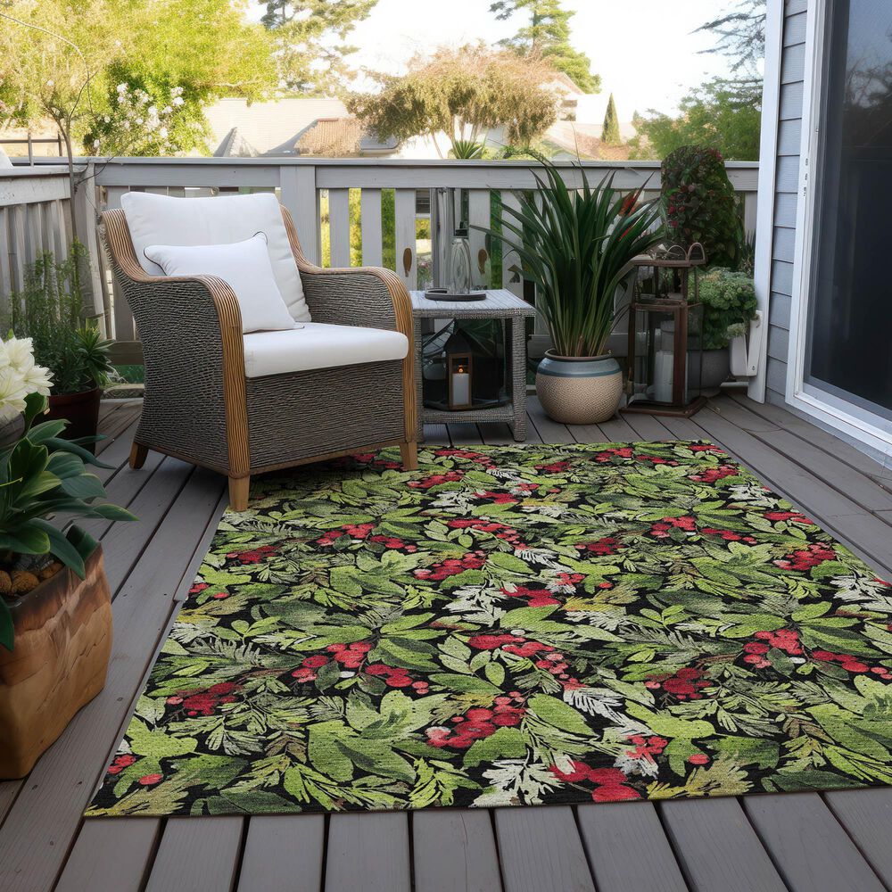 Dalyn Rug Company Wonderland WN24 3&#39; x 5&#39; Black Indoor/Outdoor Area Rug, , large
