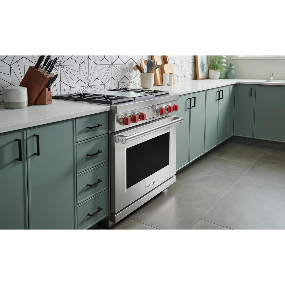 Wolf Appliances 6.3 Cu. Ft. Freestanding Dual Fuel Range with Liquid Propane and Infrared Charbroiler in White, , large