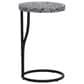 Linon Home Decor Padget Capiz Round Side Table in Black, , large