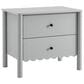 Modway Emmeline Scalloped 2 Drawer Nightstand in Light Gray, , large