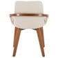LumiSource Cosmo Accent Chair with Fabric Cushion in Cream, , large