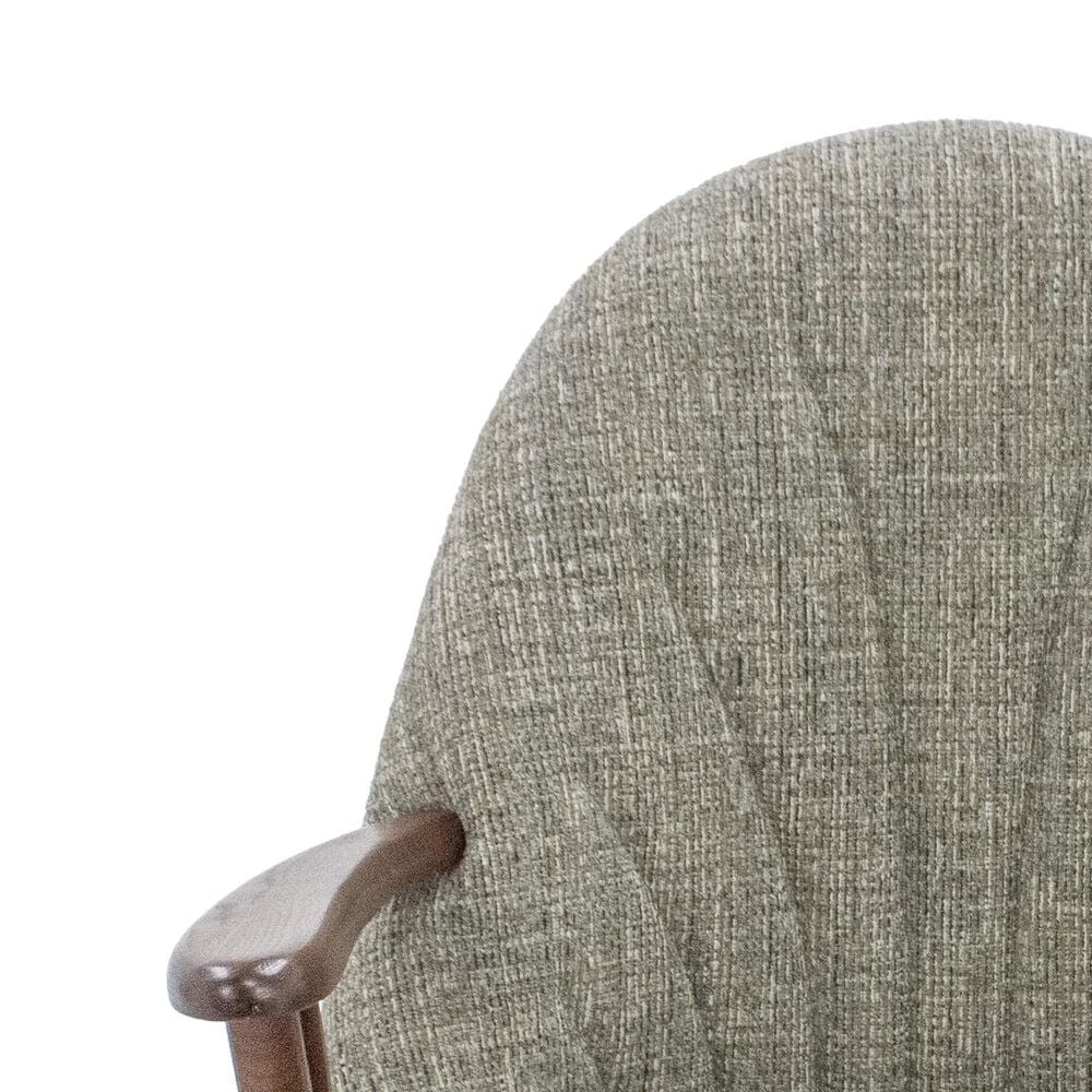 Northrow Dining Swivel Side Chair Bucket in Walnut Finish and Fabric in Fonzo Marble , , large