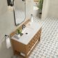 James Martin Malibu 48" Single Bathroom Vanity in Amber Birch with 3 cm Eternal Jasmine Pearl Quartz Top and Rectangular Sink, , large
