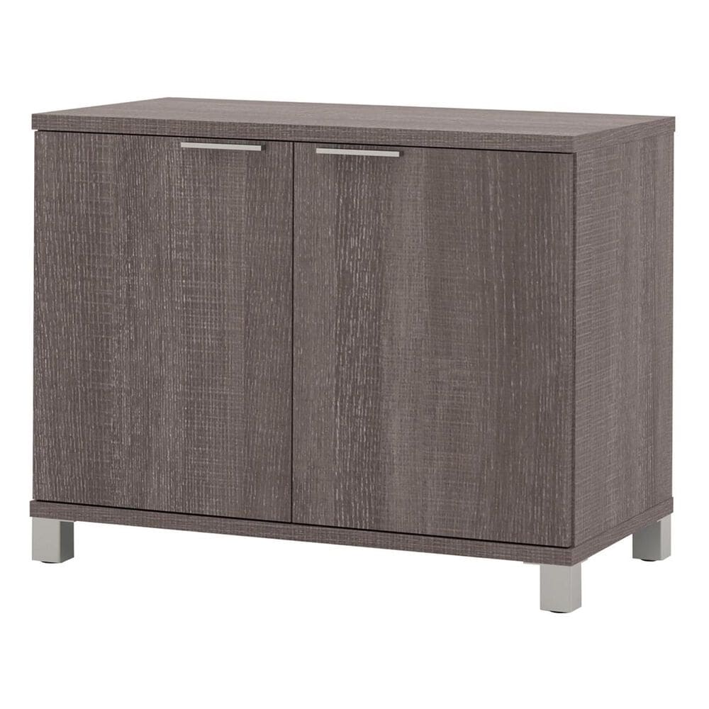 Bestar Pro-Linea 2-Door Storage Unit in Bark Grey, , large