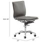 Zuo Modern Lider Plus Office Chair in Gray and Silver, , large