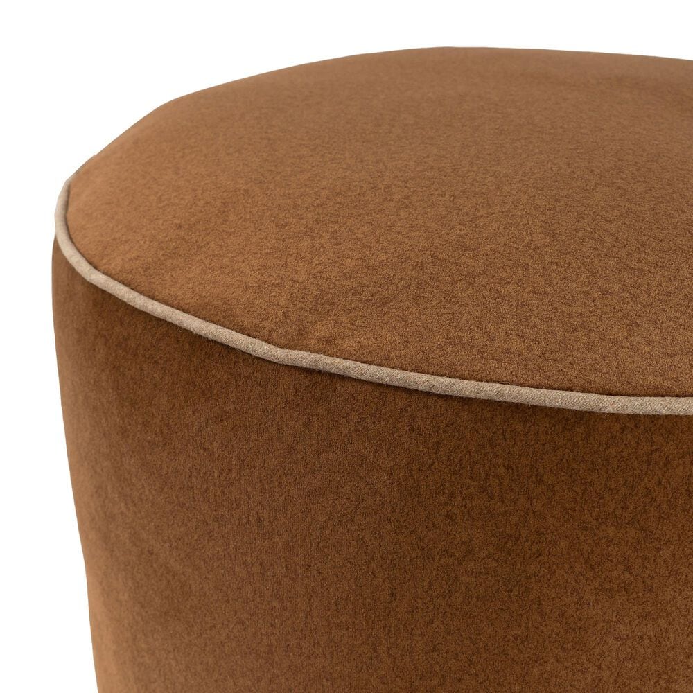 Howard Elliott Qiviut Tall Pouf in Cognac, , large
