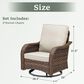 Hearth and Haven Outdoor High-Back Swivel Rocker Glider in Beige (Set of 2), , large