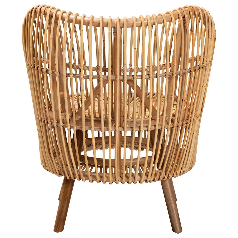 Baxton Studio Nagoya Wide Seat Lounge Chair in Natural Brown, , large