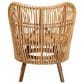 Baxton Studio Nagoya Wide Seat Lounge Chair in Natural Brown, , large