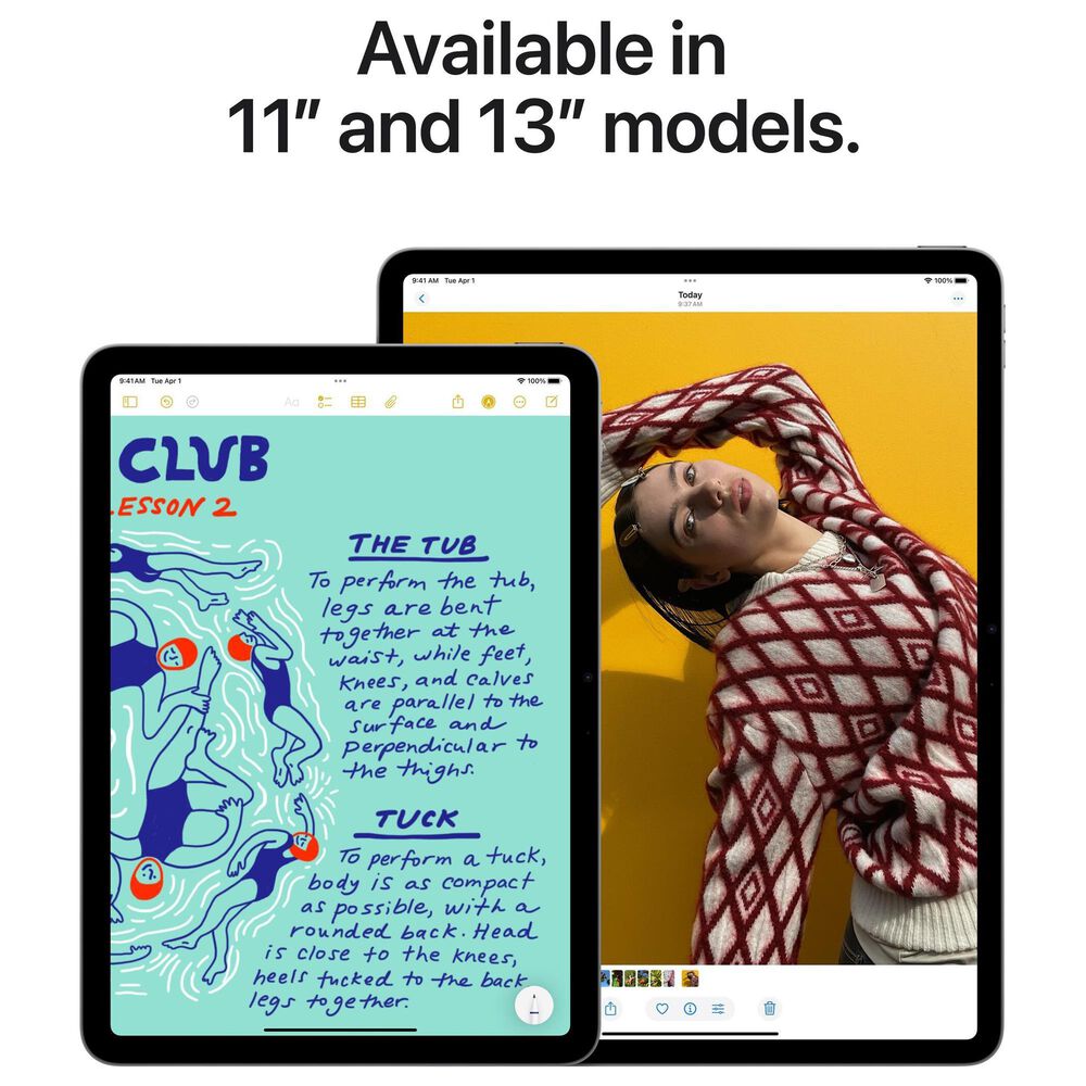 Apple 13-Inch iPad Air M3 Chip Wi-Fi + Cellular 256GB in Starlight &#40;Latest Model&#41; with 2-Year AppleCare+, , large