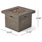 Noble House Selway 6-Piece Patio Square Firepit Chat Set in Brown, , large